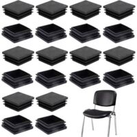 20pcs Bouchons à Lamelles Carré 40x40 30x30 35x35mm pour Tube Carre, Bouchon Plastique Carre, Embout Tube Carré, Capuchon Plastique Carre, Bouchon Tube Carré (20, 35x35)