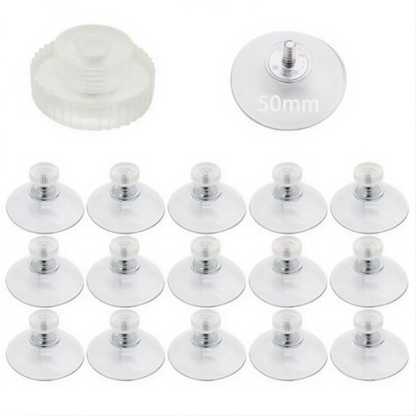 Diamètre 50 mm plastique avec 8pcs ventouses fenêtre ventouse verre ventouse tampon filetage M5 écrous en plastique transparent pour fenêtre mur porte verre (1/5)