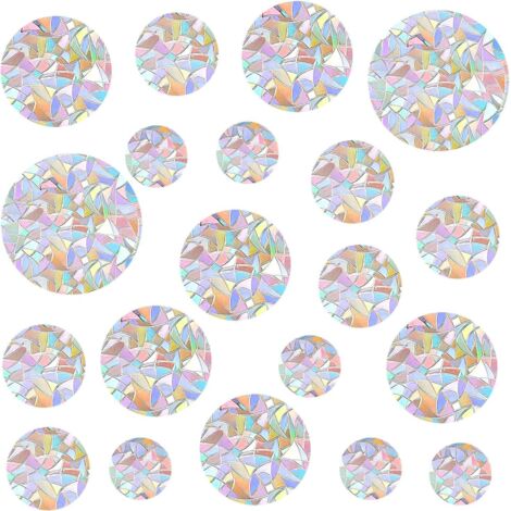 Suncatcher Sticker 50 Pièces Sticker Vitre Anti Collision Autocollant Fenêtre arc en Ciel, Suncatcher Sticker Fenetre Statique Cling pour Cuisine Salle à Manger Chambre (1/5)