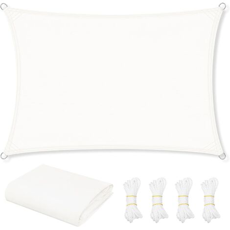 Woltu – Voile d'ombrage imperméable 4x6 m – 200 g/m² polyester – Protection UV 95% – Traitement déperlant – Anneaux inox antidérapants (1/5)