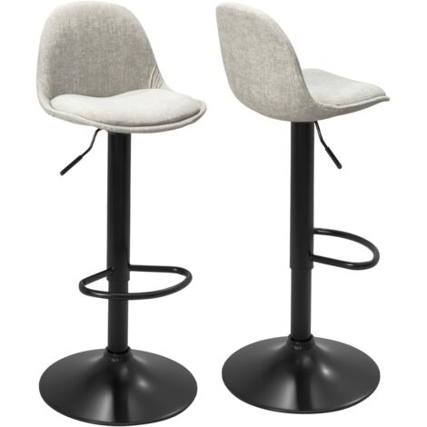 Chaise de bar noire réglable en hauteur simili cuir Integral Black