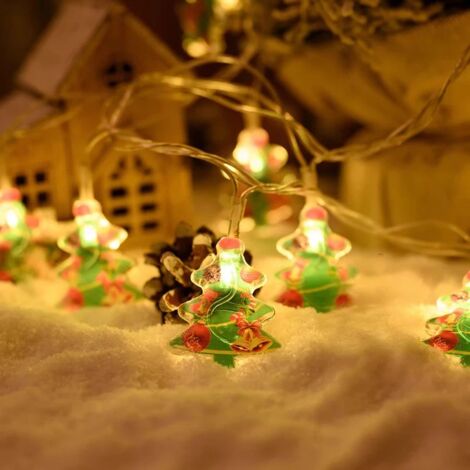 Guirlande lumineuse LED, décorations de Noël, alimentation USB, ornements de fêtes, 3 mètres de long – Sapin de Noël (une pièce) (1/3)