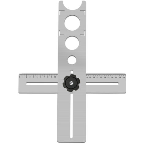 Adjustable Hole Finder, Tile Tool Ruler Tile Locator Tile Angle Measuring Ruler Tile Angle Measuring Ruler, 25/40/45mm,For Carpenter Tiler Paving Hole