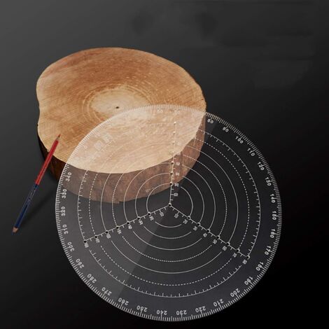 Outil de recherche de centre de 30 cm pour tourneur à bois, boussole pour travail du bois, cercle de dessin en acrylique transparent pour formes irrégulières (1/5)