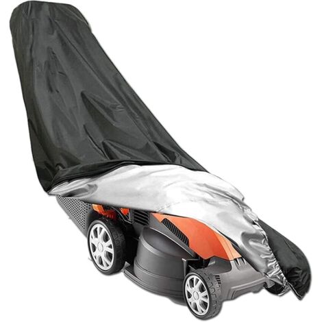 Housse de tondeuse à gazon Housse de tondeuse à gazon 210D Tissu Oxford Housse anti-poussière pour tondeuse à gazon Housse de protection pour tracteur de pelouse avec sac de rangement