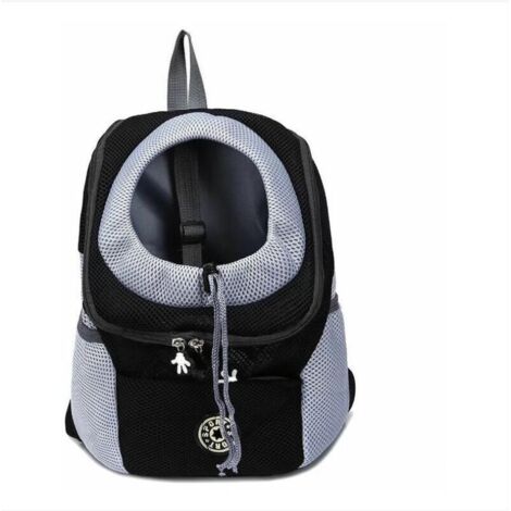 Sac à dos pour chien, transporteur pour animaux de compagnie portable et confortable, sac de transport pour animaux de compagnie pour le vélo, la randonnée, les voyages, le shopping (S, noir), (1/5)