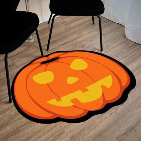 Tapis de bain sur le thème d'Halloween, style dessin animé, motif citrouille, absorbant et antidérapant, idéal pour la salle de bain - 40 x 60 cm (1/4)