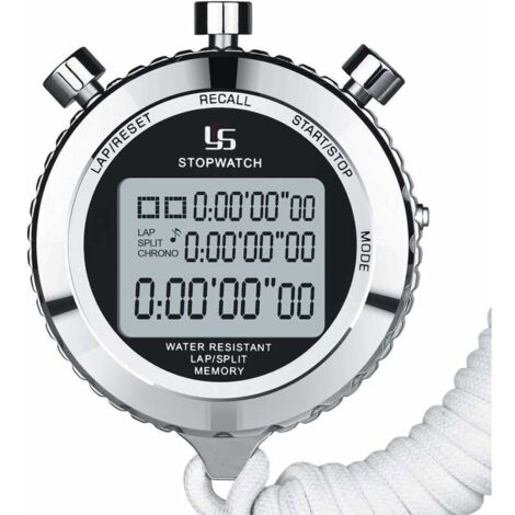 Chronomètre numérique, chronomètre en métal, compteur 10 tours, adapté aux compétitions sportives. (1/4)