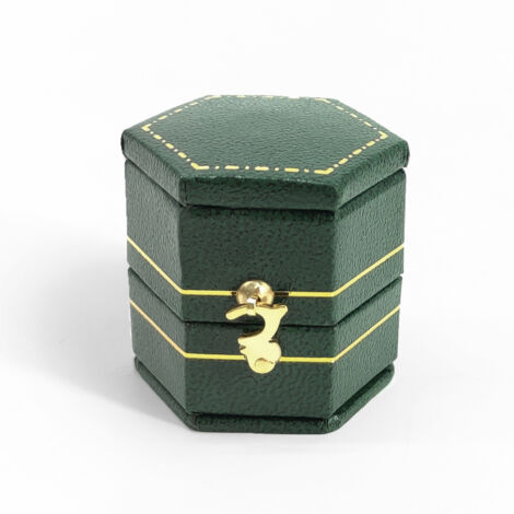 Boîte à bagues vintage bijoux présentoir organisateur boîte sortie en cuir PU(vert) (1/5)