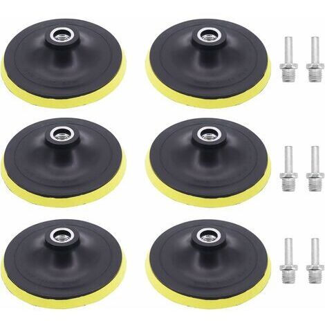 6 Pcs 5 Pouce 125mm Assiette de Ponçage avec M14 Mandrin Plateau de Ponçage pour Perceuse, Meuleuse d'angle (1/5)