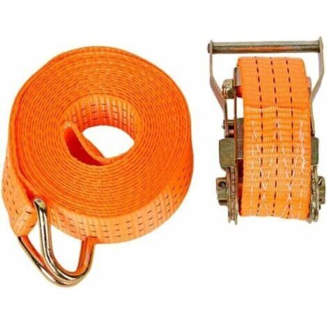 Sangles à cliquet,Sangles d'arrimage 5M x 50mm pour classé 5000 kg Convient pour les camions, les entrepôts (1/4)