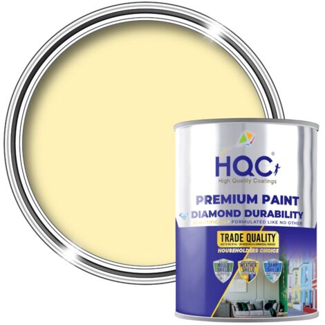 HQC Exterior Wall Insulating Paint - Weatherproof, Heat Reflecting & Energy Saving - Light Yellow - 2.5L