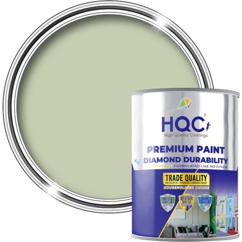 HQC Anti Damp Paint - Damp Proof for Interior Walls & Ceilings - Sage Green - 1L