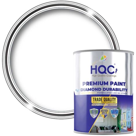 HQC Matt Emulsion Paint - Matt Finish for Interior Walls & Ceilings - White - 10L