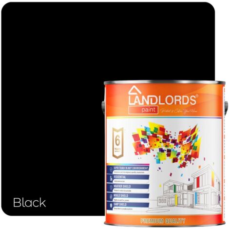 Landlords Paint - Shed & Fence Paint - Best Durable Outdoor Wood Protection - Black - 1L