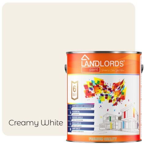 Landlords Paint - Shed & Fence Paint - Best Durable Outdoor Wood Protection - Creamy White - 1L