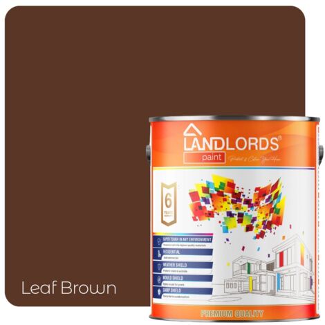 Landlords Paint - Matt Paint - Smooth Matt Finish for Walls & Ceilings - Leaf Brown - 10L (Pack of 2 x 5L)