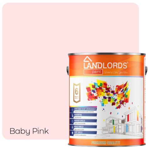 Landlords Paint - Eggshell Paint - Durable, Low Sheen Interior Finish - Baby Pink - 20L (Pack of 4 x 5L)