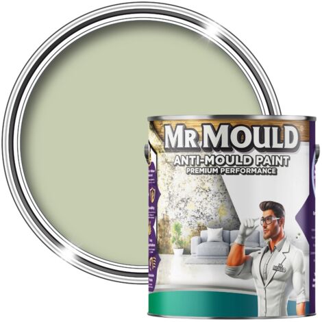 MR MOULD - Anti-Mould Paint - Premium Colour & Protection for Interior Walls & Ceilings - Sage Green - 1L