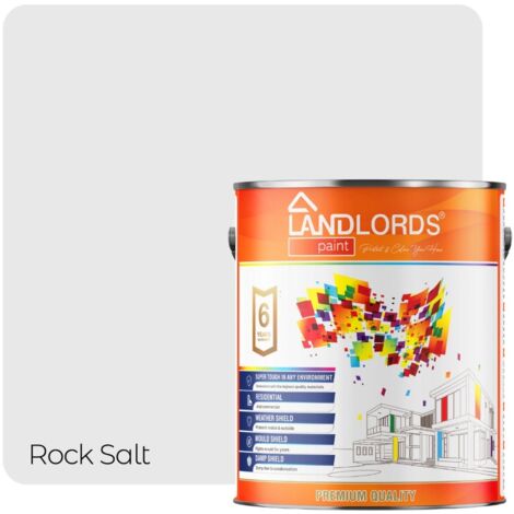 Landlords Paint - One Coat Paint - Quick Coverage Interior Walls & Ceilings - Rock Salt - 1L