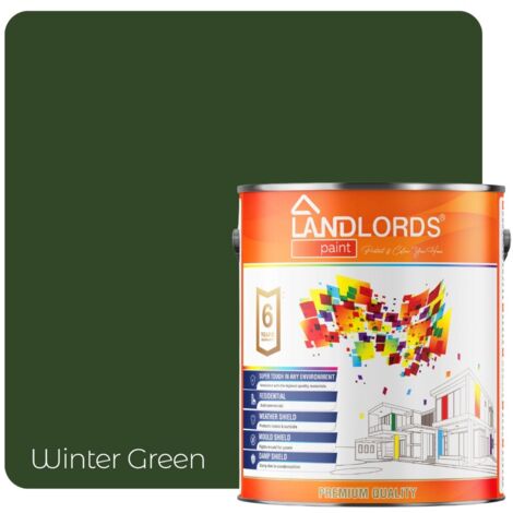 Landlords Paint - Shed & Fence Paint - Best Durable Outdoor Wood Protection - Winter Green - 1L