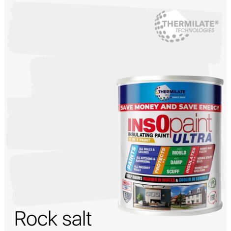 InsOpaint ULTRA - 9 IN1 Interior & Exterior Paint- Insulating & Energy Saving Interior Walls & Ceilings - Rock Salt - 5L