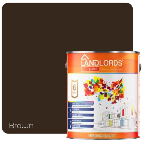 Landlords Paint - Garden & Wood Paint - Best Weatherproof ALL Interior & Exterior Wood Protection - Brown - 1L