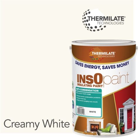 InsOpaint Anti Condensation Paint - Stops Condensation on Interior Walls & Ceilings - Creamy White - 5L