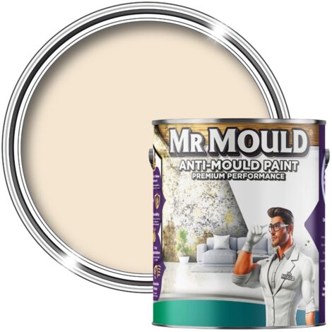MR MOULD - Anti-Mould Paint - Premium Colour & Protection for Interior Walls & Ceilings - Magnolia - 1L (1/5)
