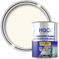 HQC Masonry Touch Up Paint - Repairs & Covers Brick, Concrete, Pebbledash & Plaster - Ivory - 5L