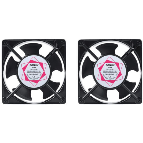 Paryou – Ventilateur axial haute température 120 x 120 x 38 mm – Pales en métal silencieuses – Économie d'énergie 30% – Compatible poêles et cheminées - mm-2PCS (1/5)