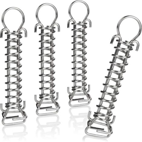 4X Ressort de Tension avec Double Crochet - Ressort pour tentes, auvents, Bateaux - Accessoires de Fixation (4 Morceaux de Ressort de Tension - 19 cm) (1/5)