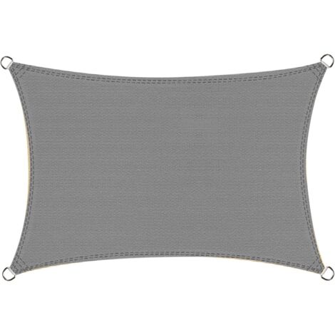 Voile d'ombrage Rectangulaire 2.5x3m Respirant Toile Ombrage Une Protection des Rayons UV pour Patio Jardin, Terrasse,Extérieur,Balcon, Couleur Gris (1/5)