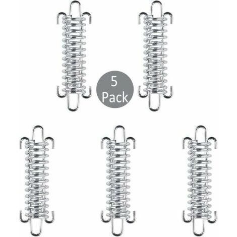 Fixations d'ombrage de Voile, 5 Pcs Boucle de Corde de Ressort de Tente en Acier Inoxydable, Kit de Fixation pour Voile de Jardin, Kit de Fixation Voile d'ombrage, Kit de Fixation de Voile Solaire (1/5)