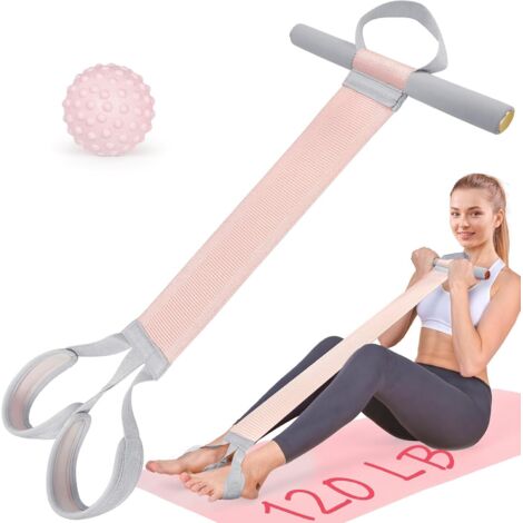 APEX Bande de résistance avec poignées, bande de résistance élastique rose, supporte une charge de 54 kg (120 livres). (1/5)