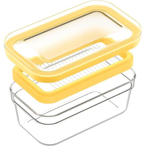 APEX Trancheuse à beurre hermétique, boîte de conservation du beurre au réfrigérateur avec couvercle (280 g) (1/5)