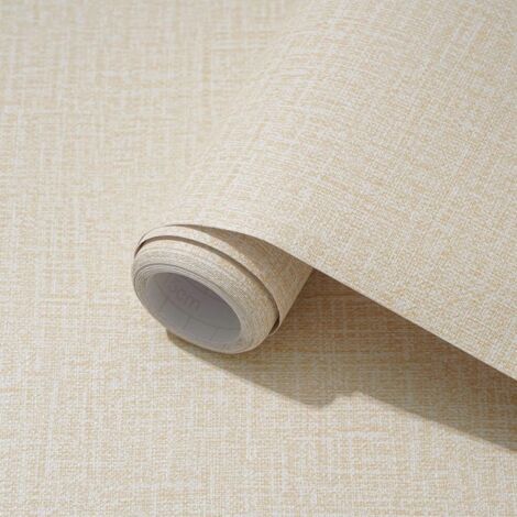 APEX Papier peint autocollant texturé beige - 0,6 x 10 m - idéal pour la décoration de chambres, salons et surfaces de travail (1/5)