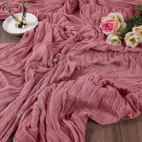 APEX Ensemble de deux chemins de table roses, 90 x 300 cm, pour la décoration de table, les fêtes, les mariages et les anniversaires. (1/5)