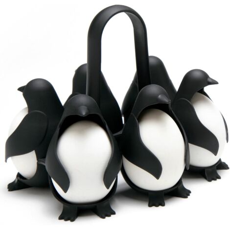 APEX Cuiseur à œufs - Support pour cuiseur à œufs en forme de pingouin - Peut contenir 6 œufs pour une cuisson et un rangement faciles. (1/5)