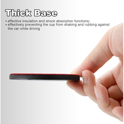 Bittwee Lot De 2 Dessous De Verre En Silicone Pour Voiture, Tapis De Bouteille D'eau, Porte-gobelets Antidérapants Et étanches, Accessoires D'intérieur De Voiture, Universels Pour La Plupart Des