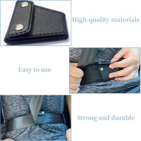 Fixateur/limiteur De Ceinture De Sécurité Voiture - Clip En Simili Cuir, Réglable, Pour Plus De Confort Et De Sécurité