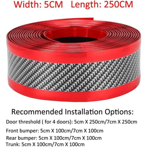 Protections Seuil De Porte Fibre Carbone Pour Citroën E-C3 Aircross 2024-2026 - Lot De 4 Pièces - Adhésif 3M - 9