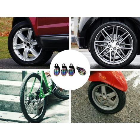 Ensemble De 4 Bouchons De Valve Pour Pneus De Voiture Et Motos,camions