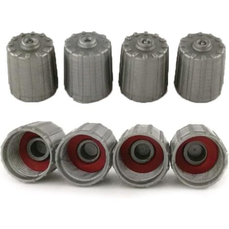 APEX bouchons de valve de pneu gris en plastique avec joint torique pour SUV, motos, camions, vélos, poussettes