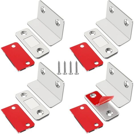 APEX Aimants pour portes de placard (lot de 4) - Fermetures magnétiques ultra-minces - Loquet magnétique en forme de L (1/5)
