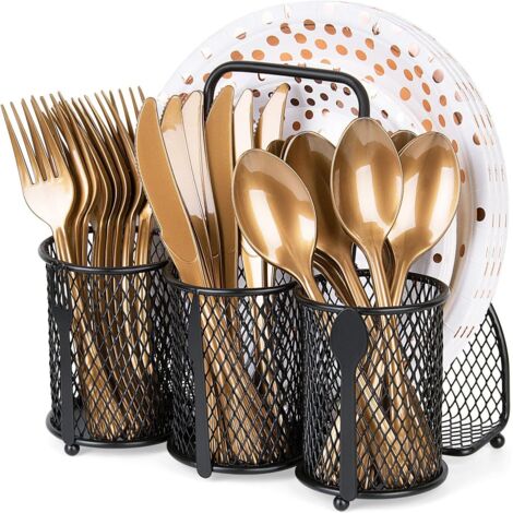 APEX Articles de cuisine, égouttoir à couverts en métal, panier à couverts, panier à couverts en trois parties (1/5)