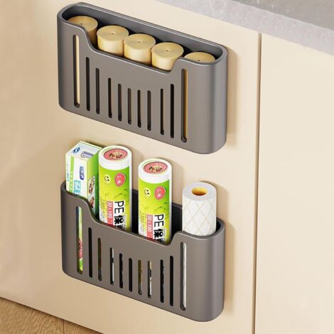 Set Pratique De 4 Boîtes De Rangement Murales Pour Cuisine Et Salle De Bain Design Autocollant