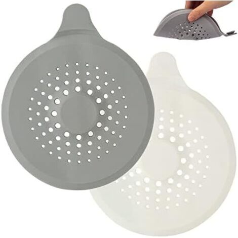 APEX Lot de 2 récupérateurs de cheveux pour bonde de douche avec ventouse puissante, protection de bonde en silicone pour lavabo (1/5)