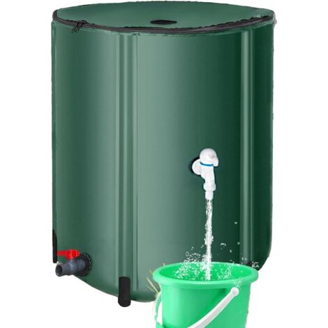 APEX Récupérateur d'eau de pluie pliable de 100 L, récupérateur d'eau de pluie portable pour collecter l'eau des gouttières