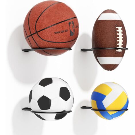 5 Pcs Support À Billes Enfant Mural Ballon De Sport Panier Basket